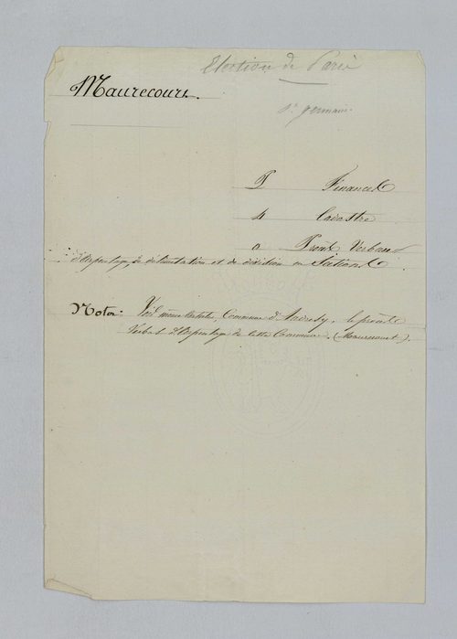 Maurecourt - Procès-verbal d'arpentage du territoire de la paroisse de Maurecourt