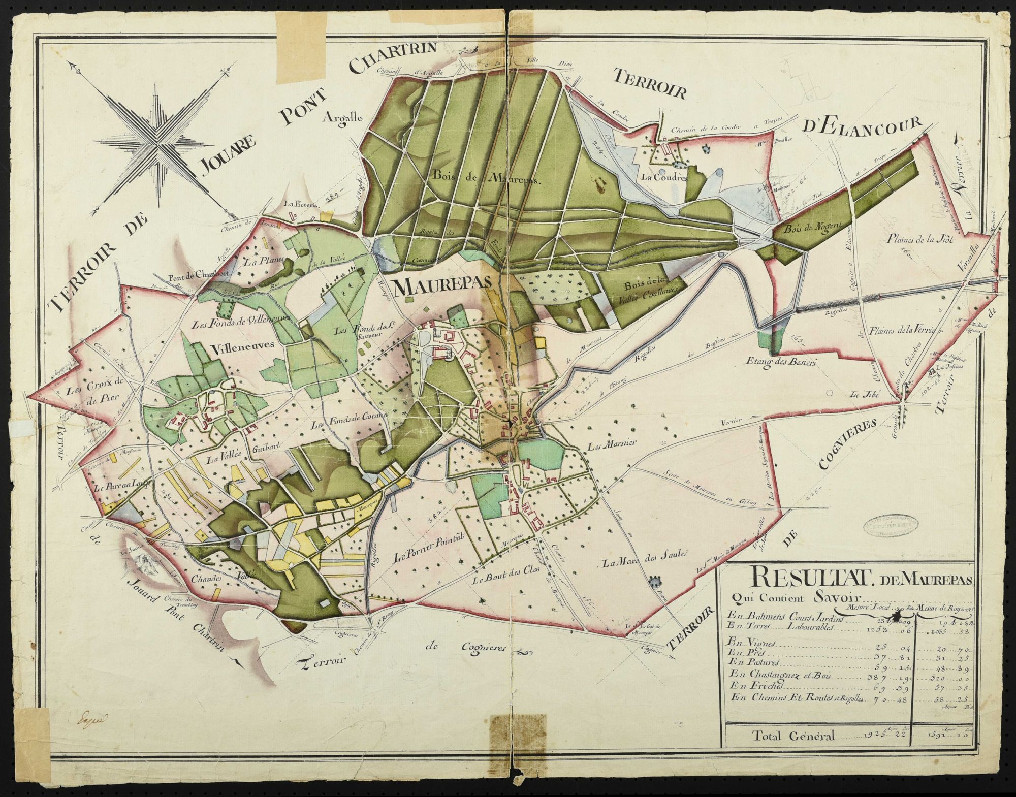 Maurepas - Plan d'intendance de la paroisse de Maurepas