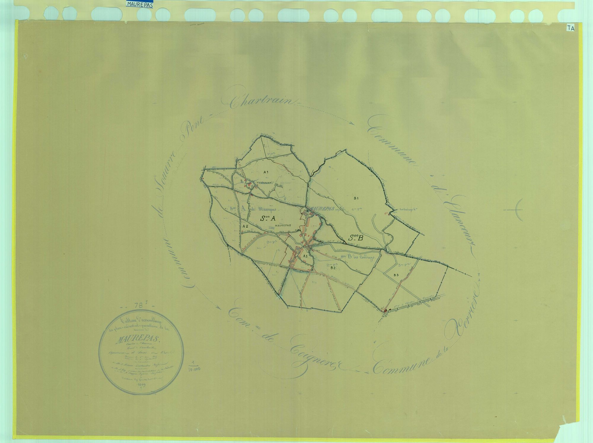 Maurepas - Plans du cadastre rénové