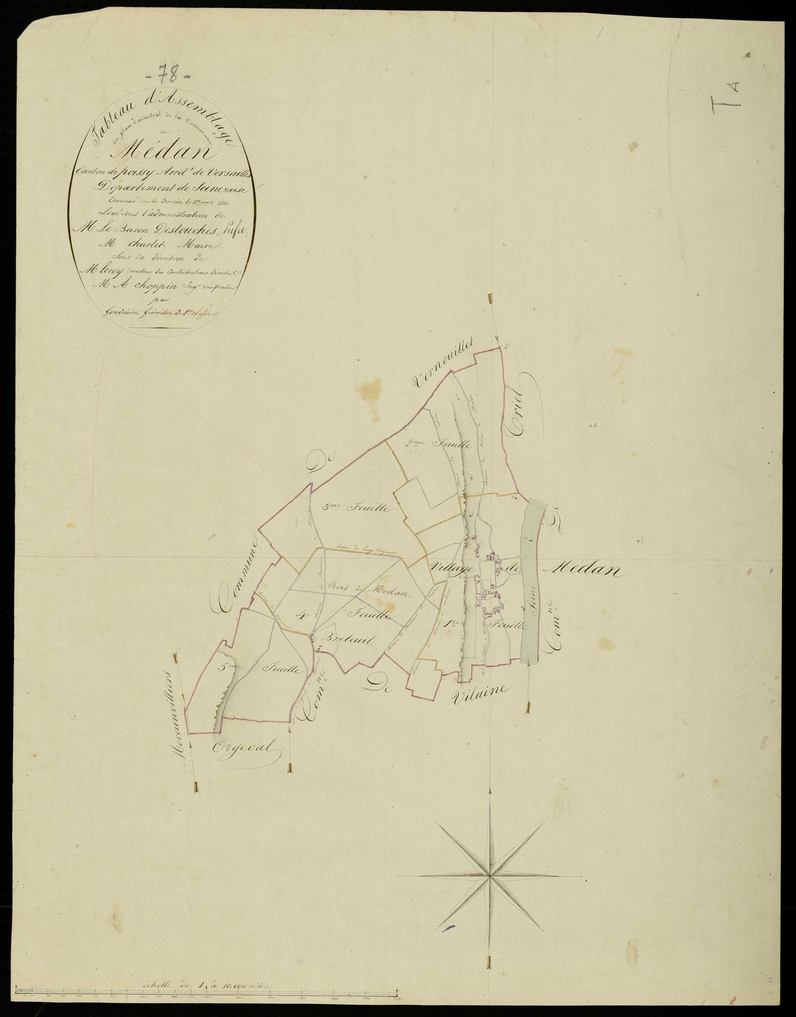 Médan - Plans de l’Administration du cadastre