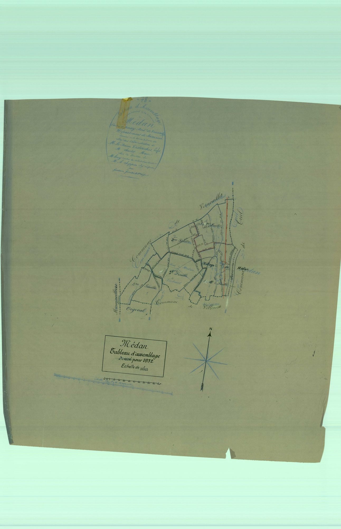Médan - Plans du cadastre rénové