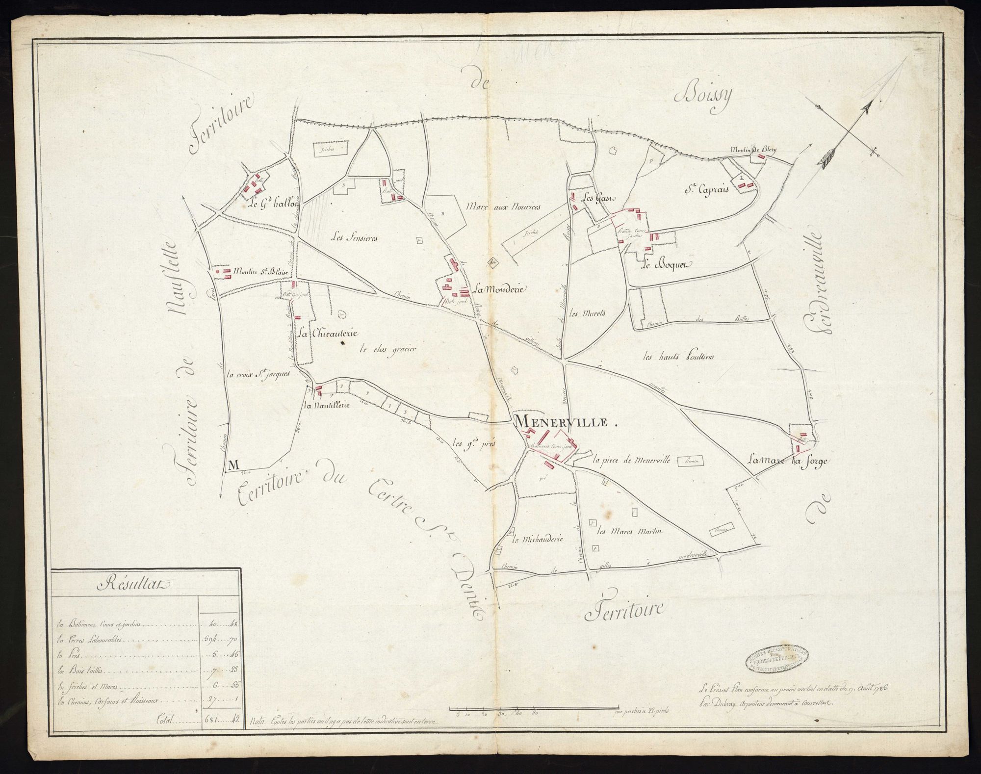 Ménerville - Plan d'intendance de la paroisse de Ménerville