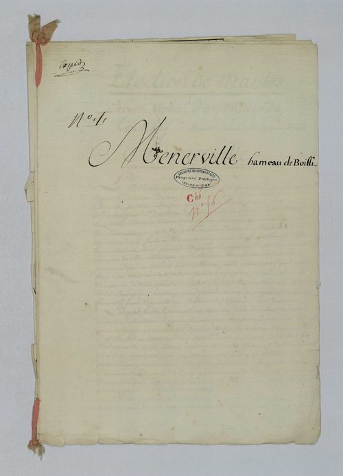 Ménerville - Procès-verbal d'arpentage du territoire de la paroisse de Ménerville