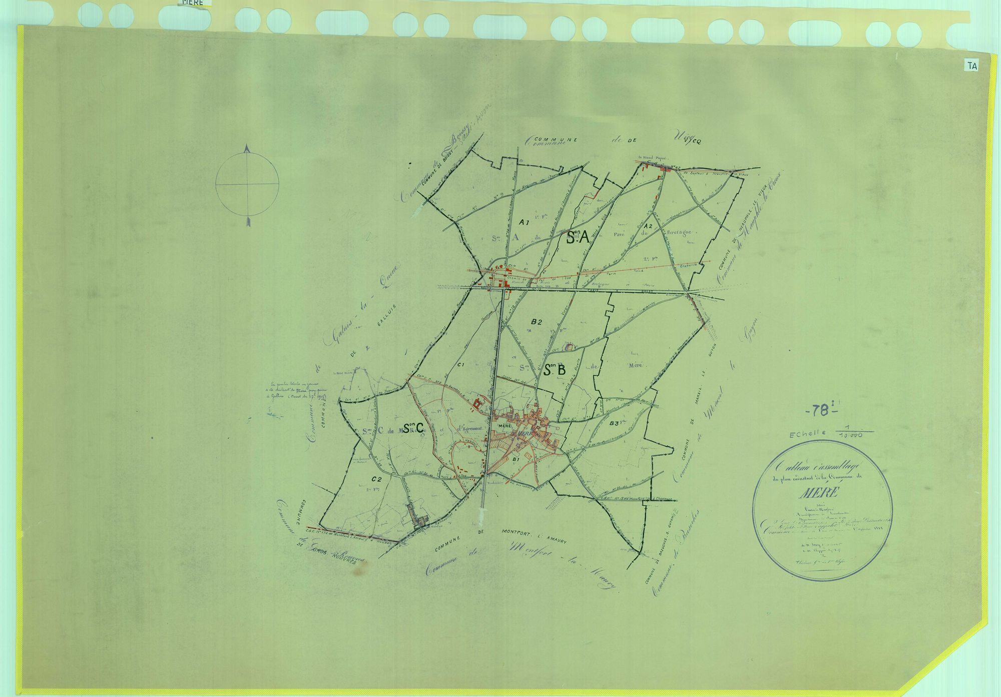 Méré - Plans du cadastre remembré