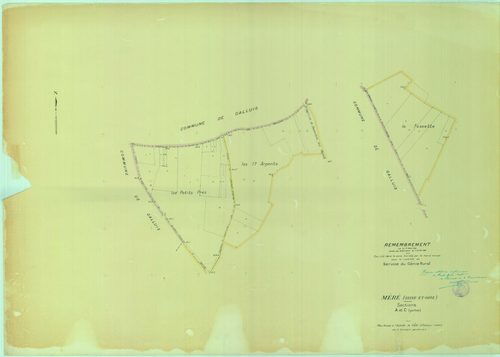 Méré - Plans du cadastre remembré