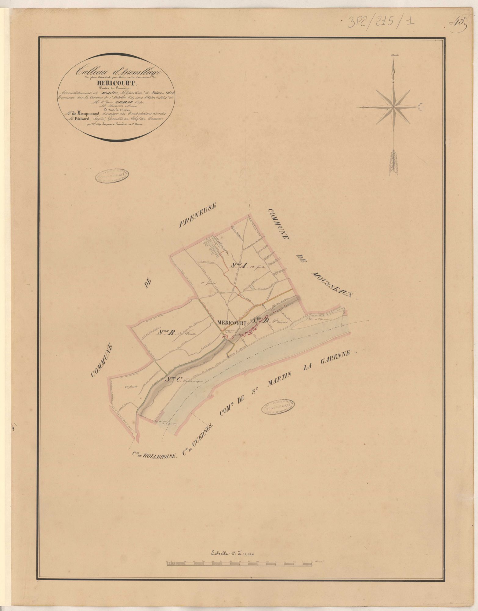 Méricourt - Plans de la Préfecture de Seine-et-Oise