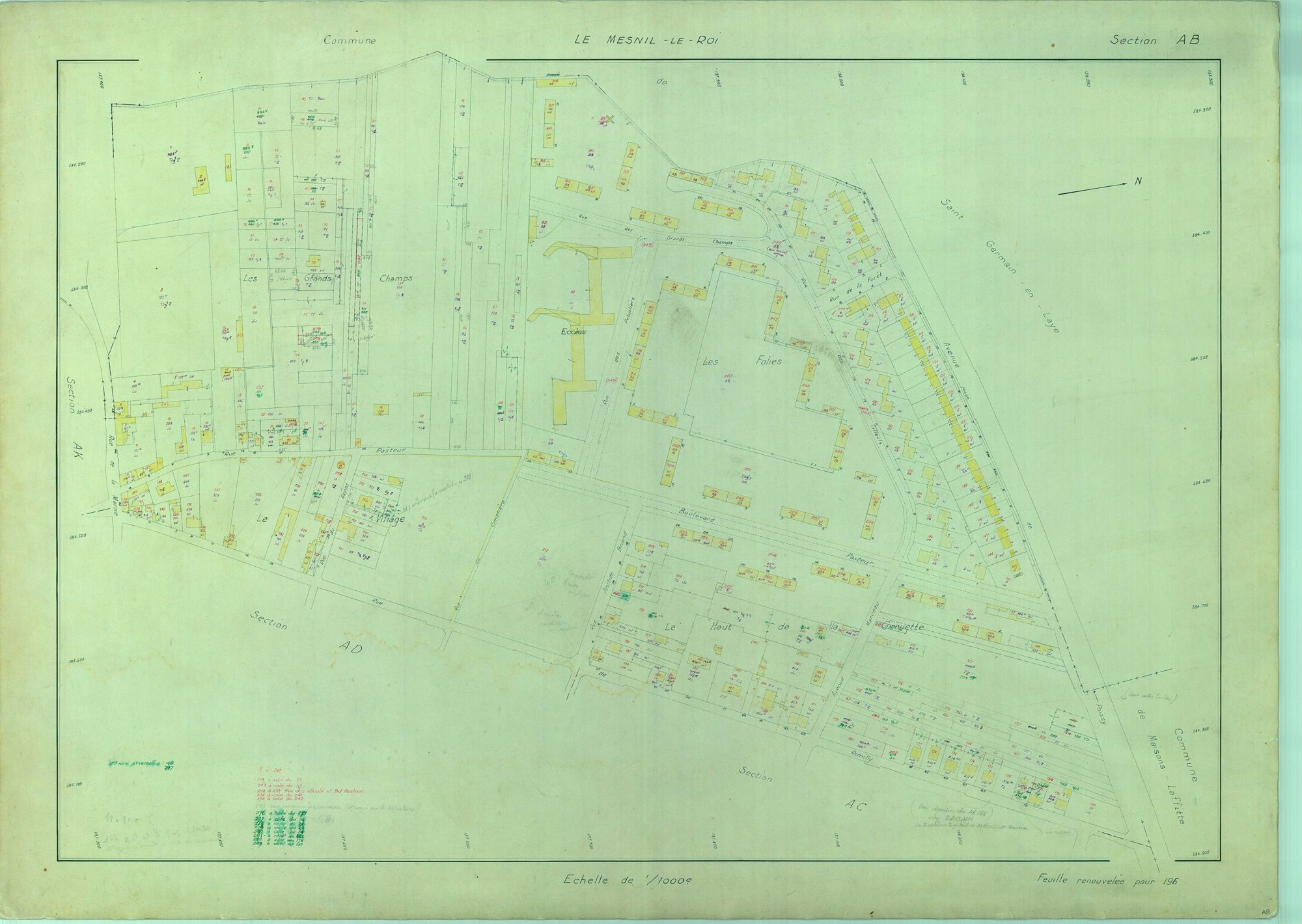 Le Mesnil-le-Roi - Plans du cadastre révisé