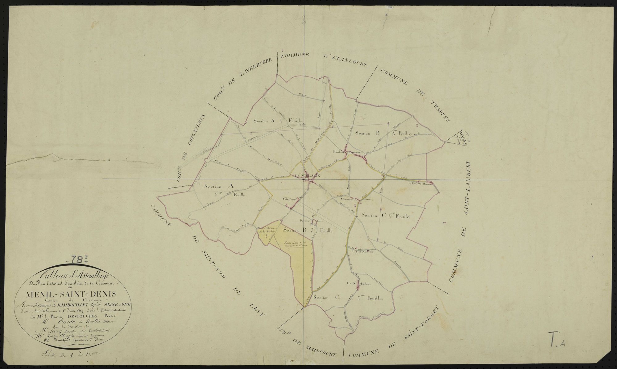 Le Mesnil-Saint-Denis - Plans de l’Administration du cadastre
