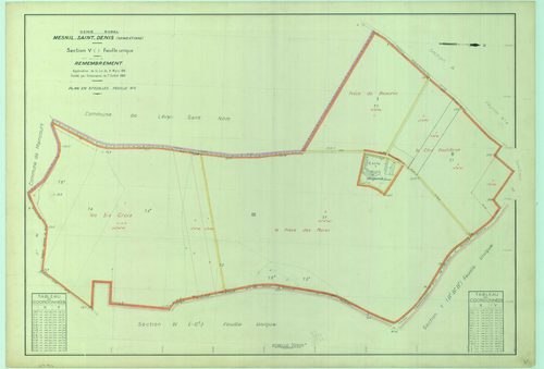 Le Mesnil-Saint-Denis - Plans du cadastre remembré