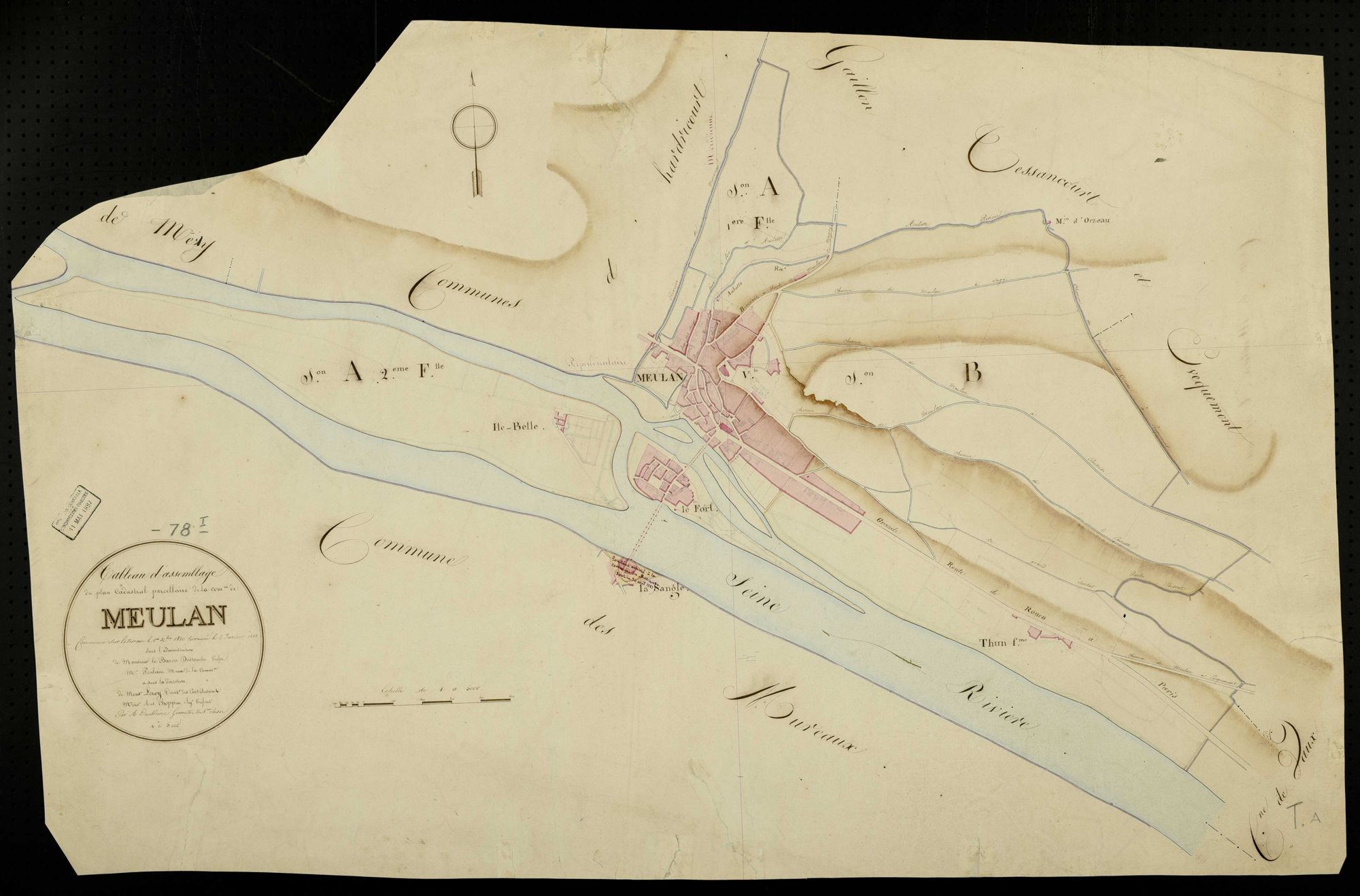 Meulan-en-Yvelines - Plans de l’Administration du cadastre