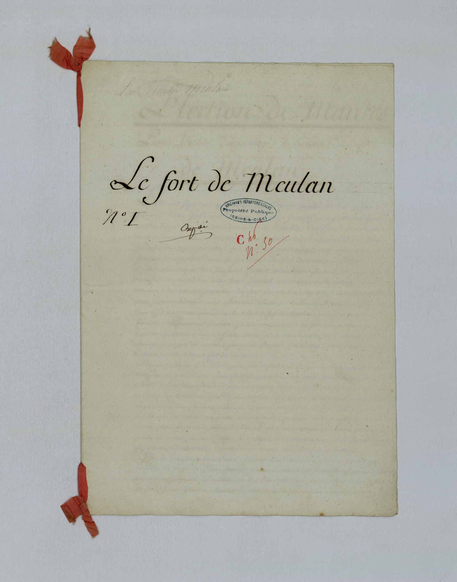 Meulan-en-Yvelines - Procès-verbal d'arpentage du territoire de la paroisse de Meulan