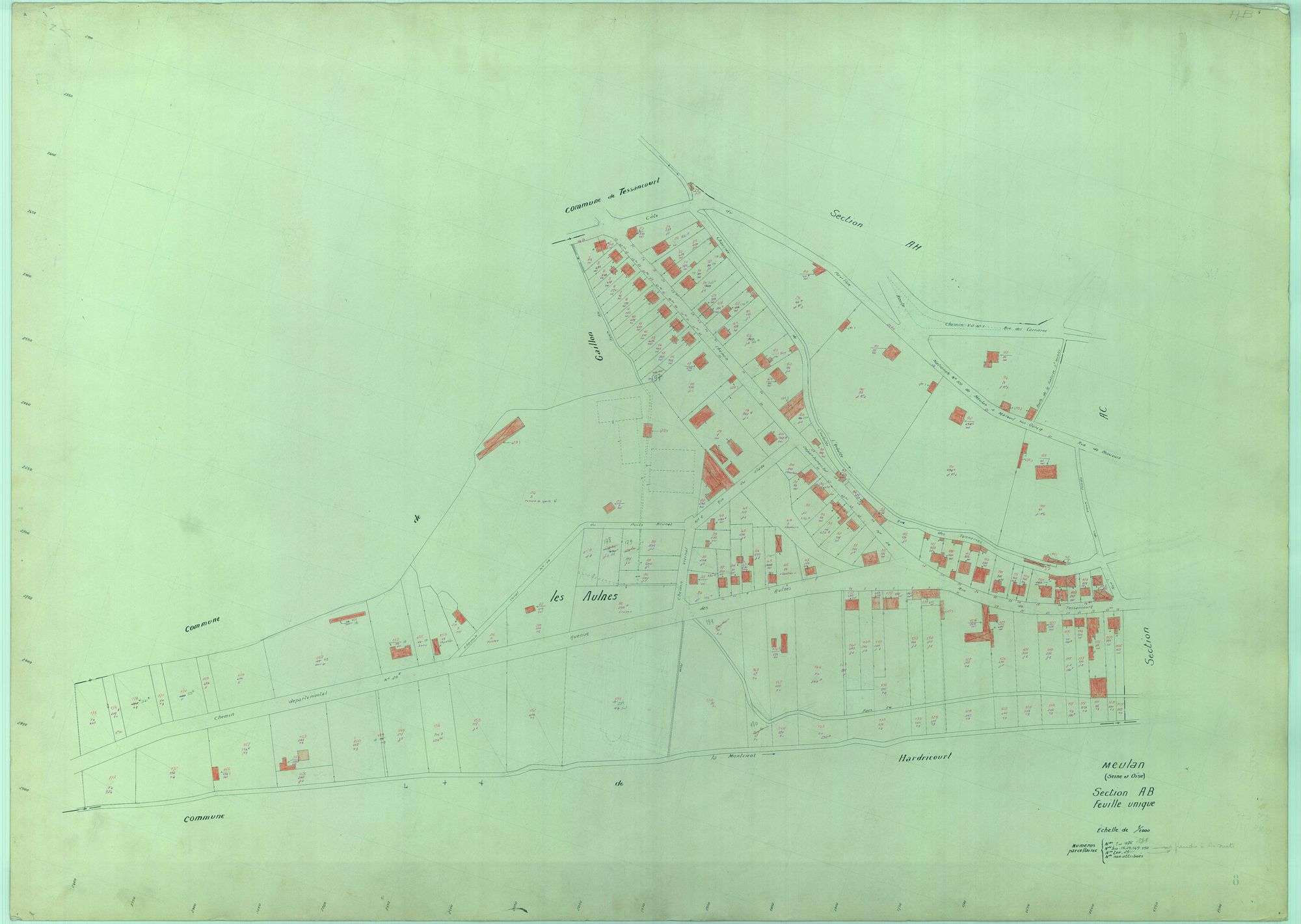 Meulan-en-Yvelines - Plans du cadastre révisé