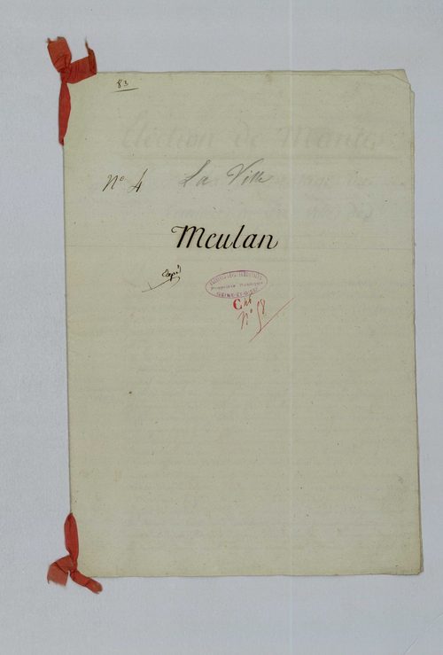 Meulan-en-Yvelines - Procès-verbal d'arpentage du territoire de la paroisse de Meulan