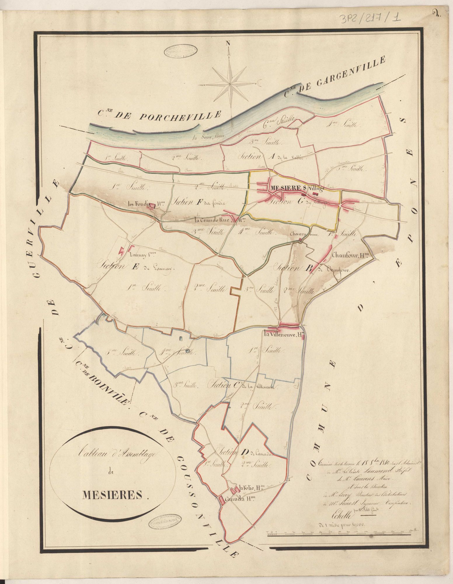 Mézières-sur-Seine - Plans de la Préfecture de Seine-et-Oise