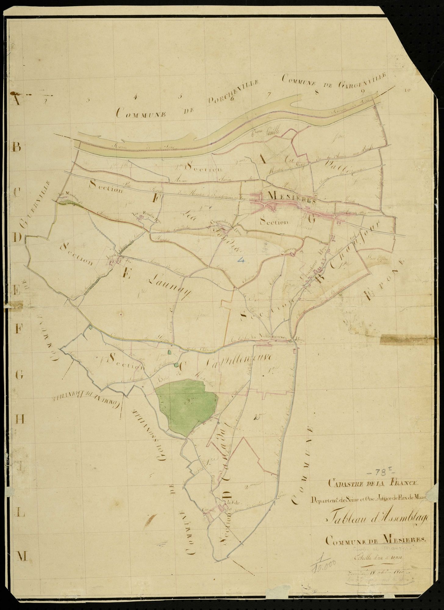 Mézières-sur-Seine - Plans de l’Administration du cadastre