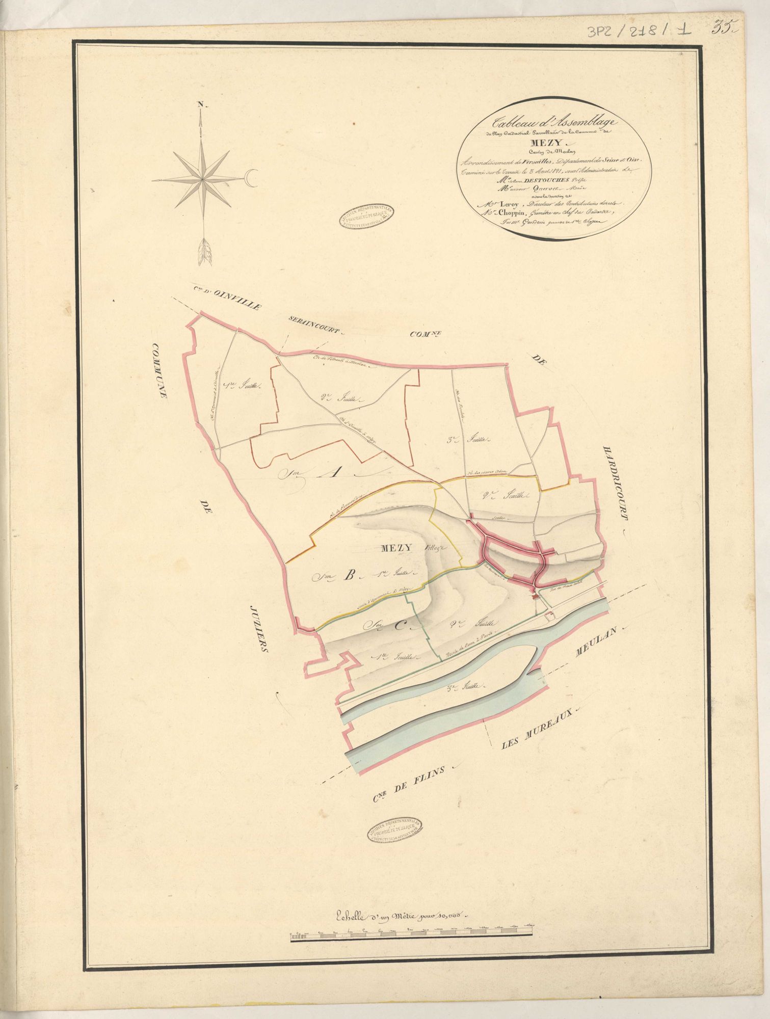 Mézy-sur-Seine - Plans de la Préfecture de Seine-et-Oise