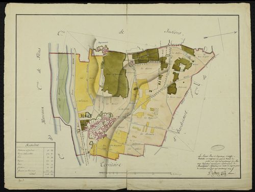 Mézy-sur-Seine - Plan d'intendance de la paroisse de Mézy-sur-Seine