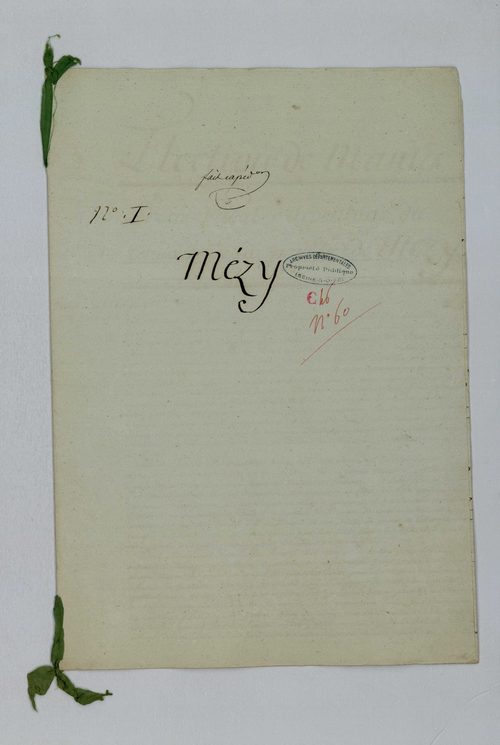 Mézy-sur-Seine - Procès-verbal d'arpentage du territoire de la paroisse de Mézy-sur-Seine