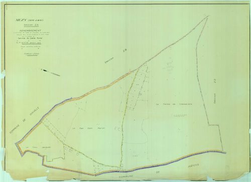 Mézy-sur-Seine - Plans du cadastre remembré