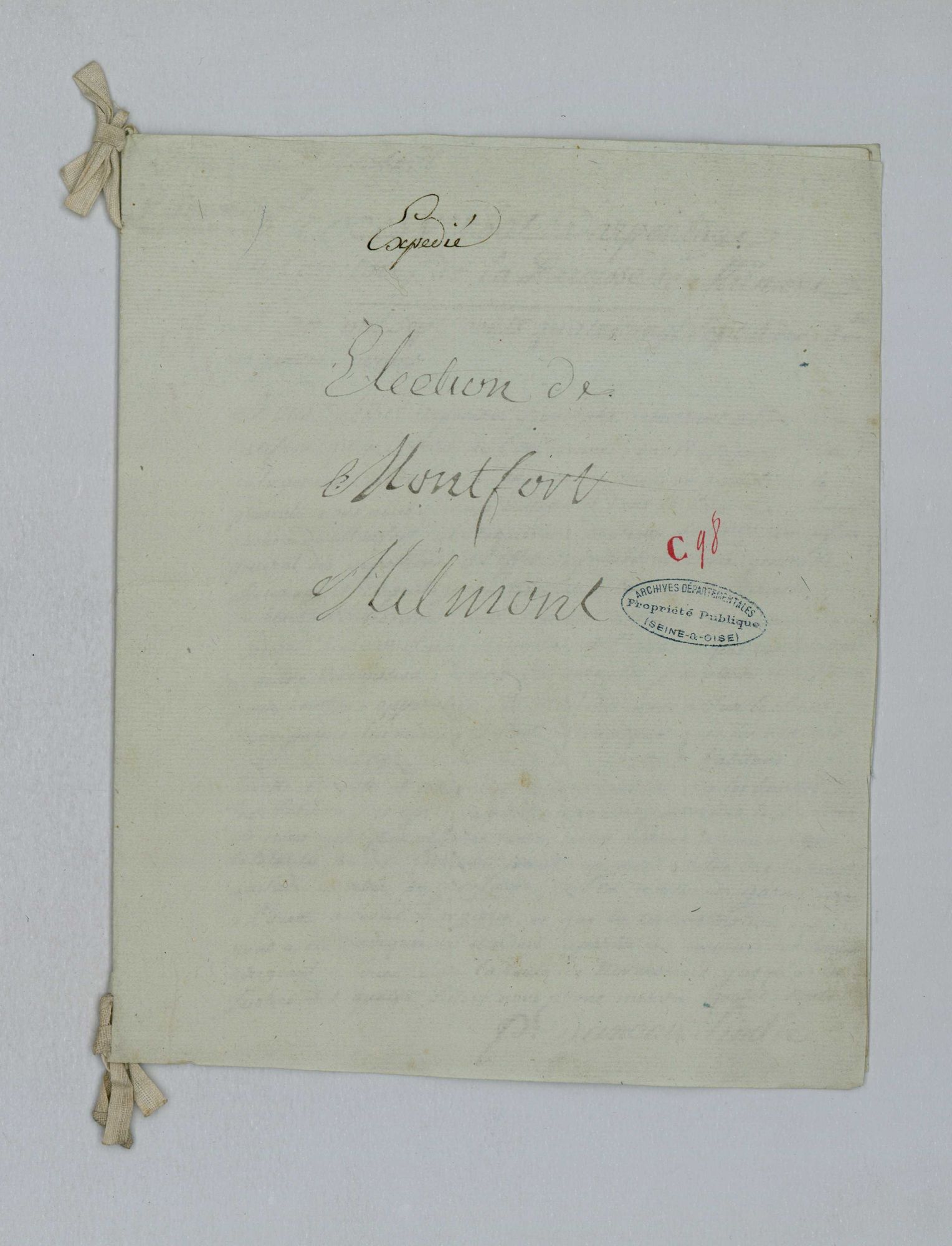 Millemont - Procès-verbal d'arpentage du territoire de la paroisse de Millemont