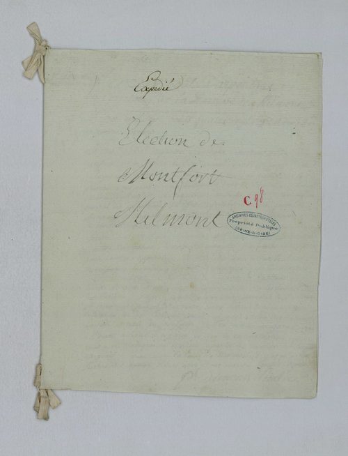 Millemont - Procès-verbal d'arpentage du territoire de la paroisse de Millemont