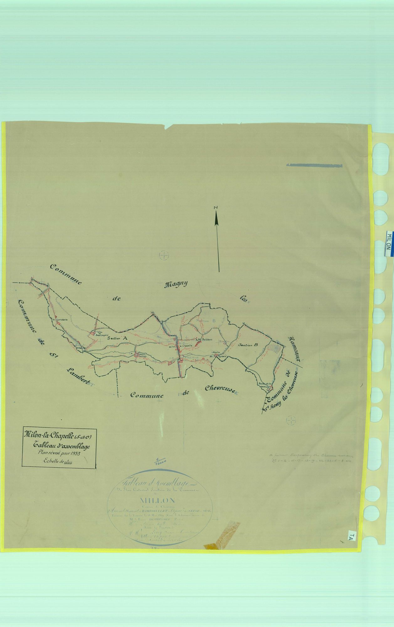 Milon-la-Chapelle - Plans du cadastre rénové