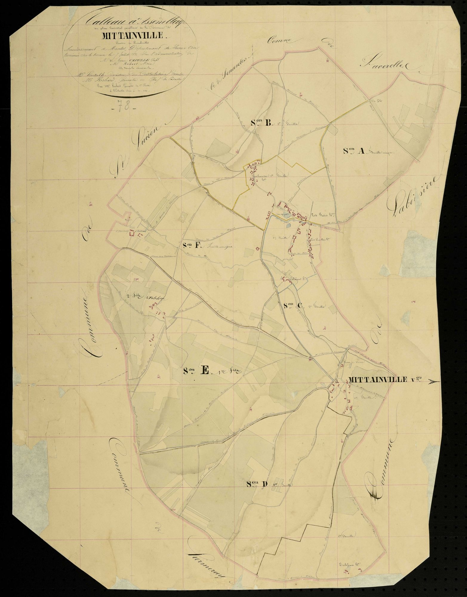 Mittainville - Plans de l’Administration du cadastre