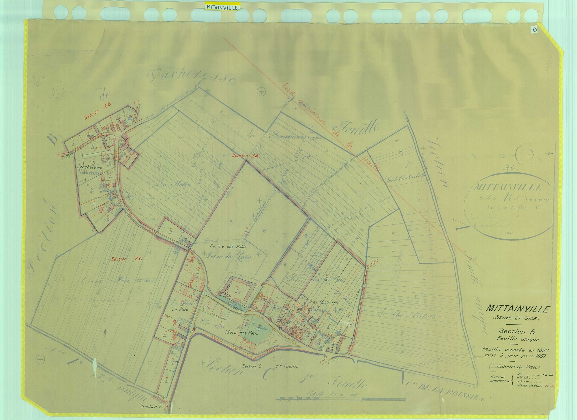 Mittainville - Plans du cadastre rénové