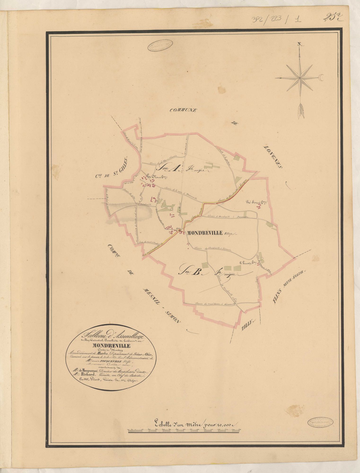 Mondreville - Plans de la Préfecture de Seine-et-Oise