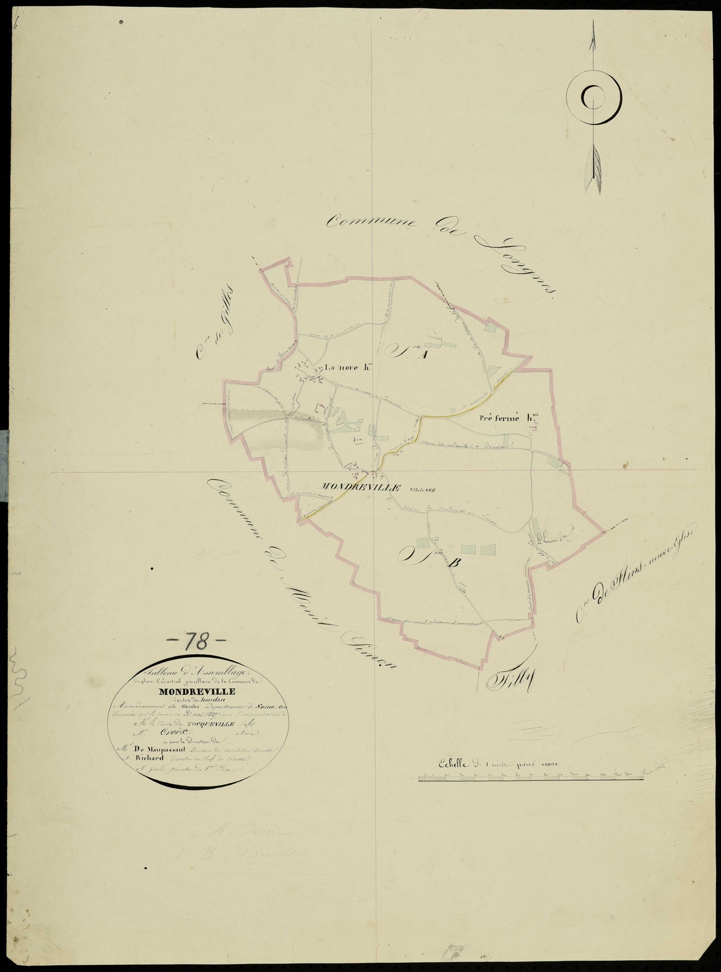 Mondreville - Plans de l’Administration du cadastre