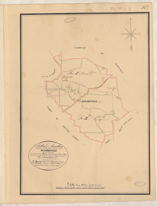 Mondreville - Plans de la Préfecture de Seine-et-Oise
