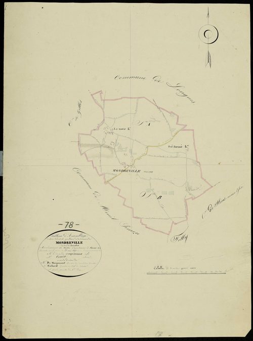 Mondreville - Plans de l’Administration du cadastre