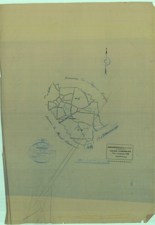 Mondreville - Plans du cadastre rénové