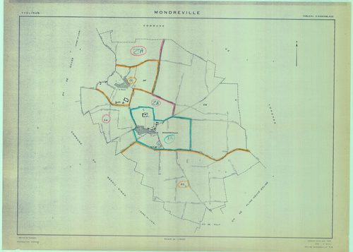 Mondreville - Plans du cadastre remembré