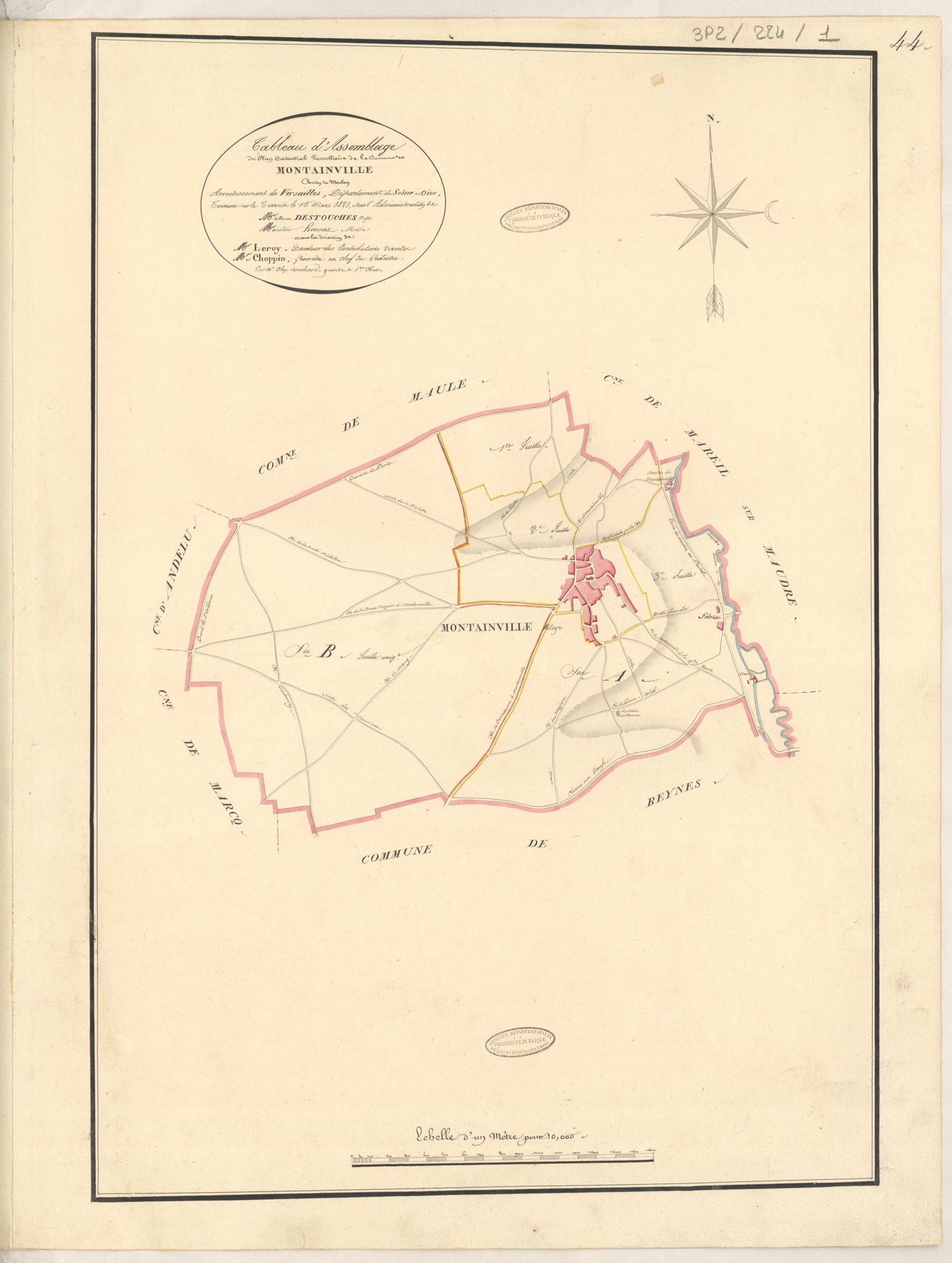 Montainville - Plans de la Préfecture de Seine-et-Oise