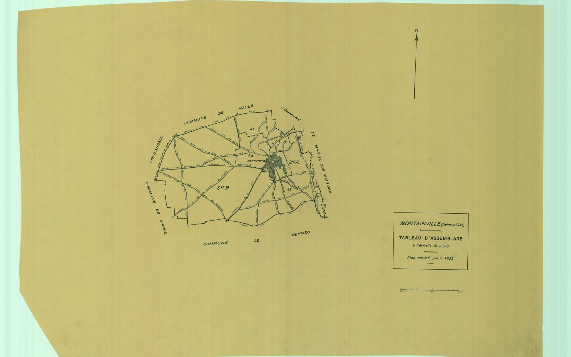 Montainville - Plans du cadastre rénové
