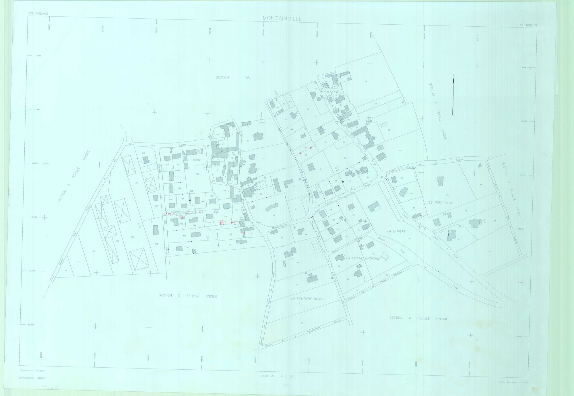 Montainville - Plans du cadastre révisé