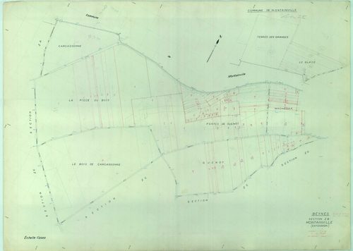 Montainville - Plans du cadastre remembré