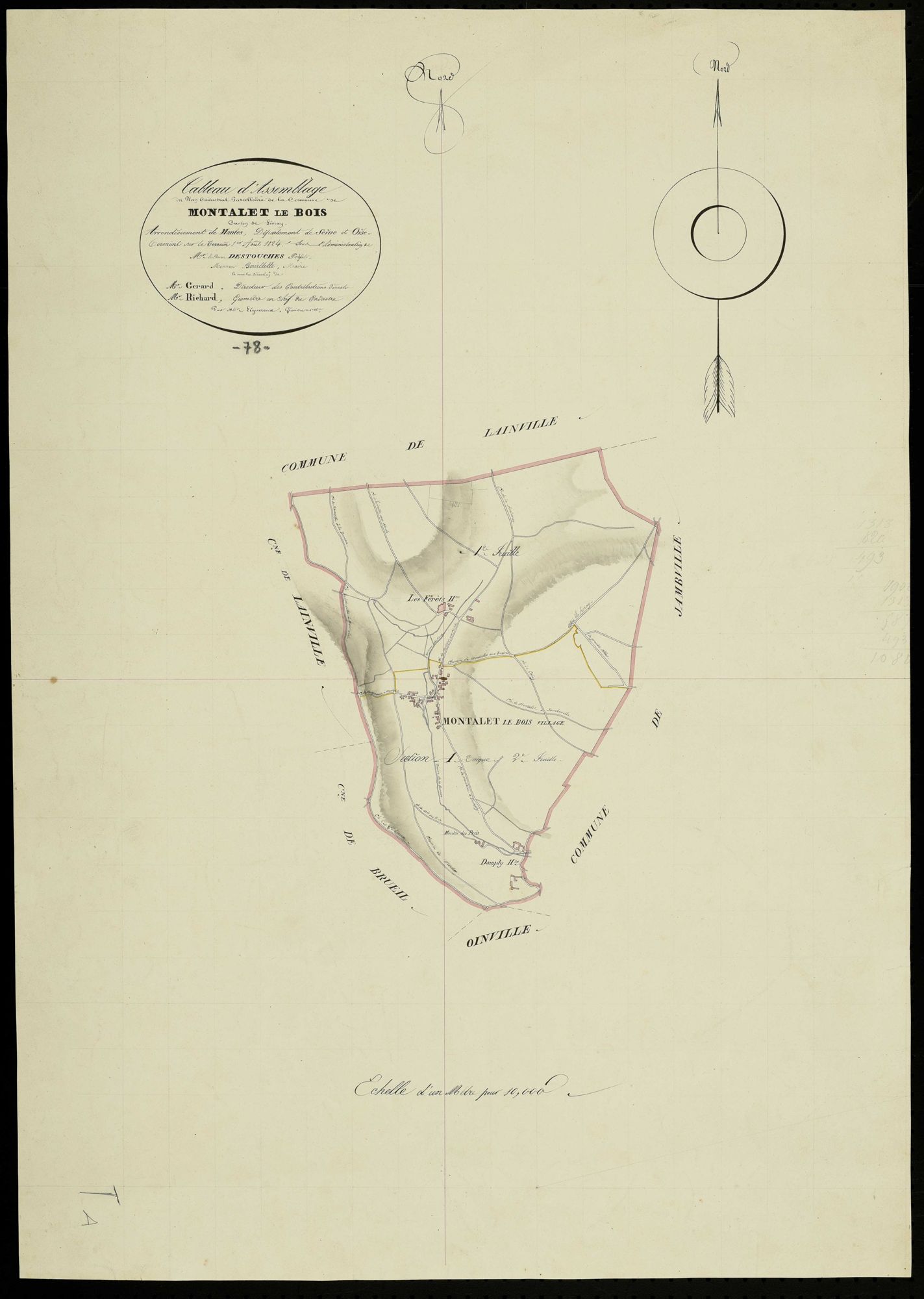 Montalet-le-Bois - Plans de l’Administration du cadastre