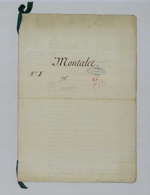 Montalet-le-Bois - Procès-verbal d'arpentage du territoire de la paroisse de Montalet-le-Bois