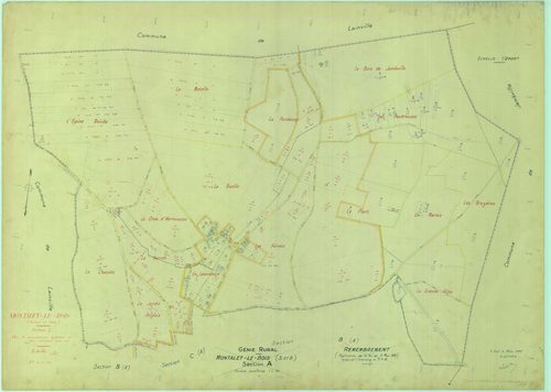 Montalet-le-Bois - Plans du cadastre remembré