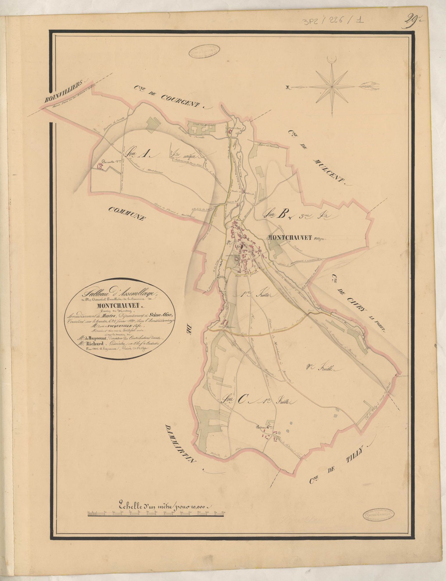 Montchauvet - Plans de la Préfecture de Seine-et-Oise