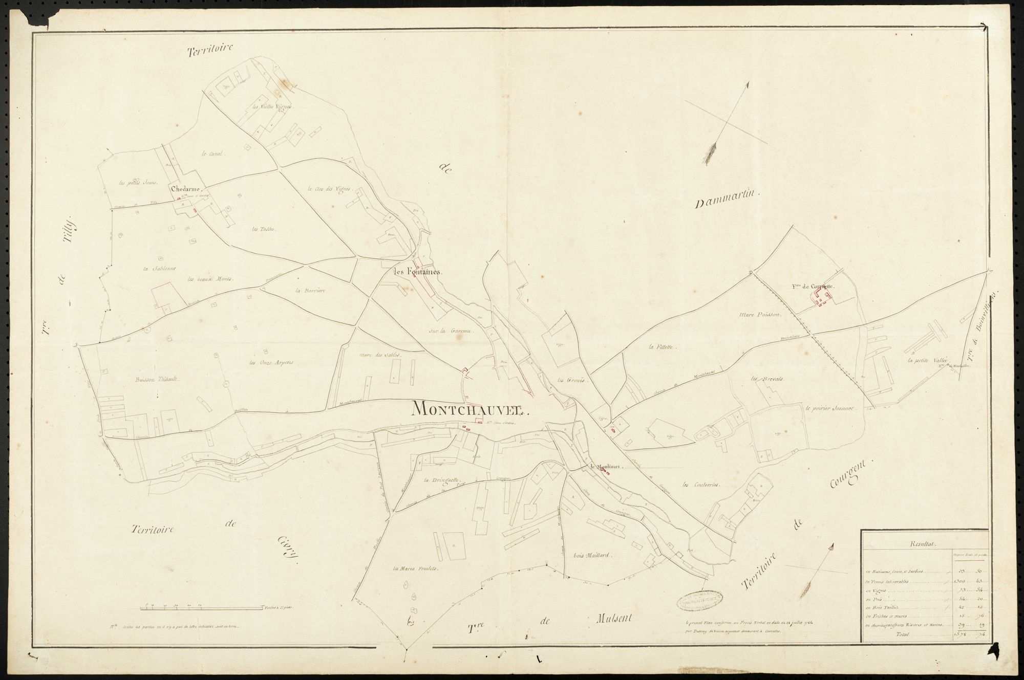 Montchauvet - Plan d'intendance de la paroisse de Montchauvet