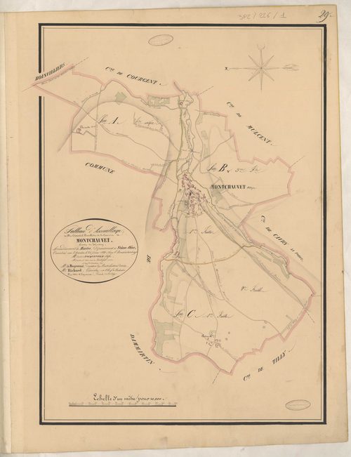 Montchauvet - Plans de la Préfecture de Seine-et-Oise