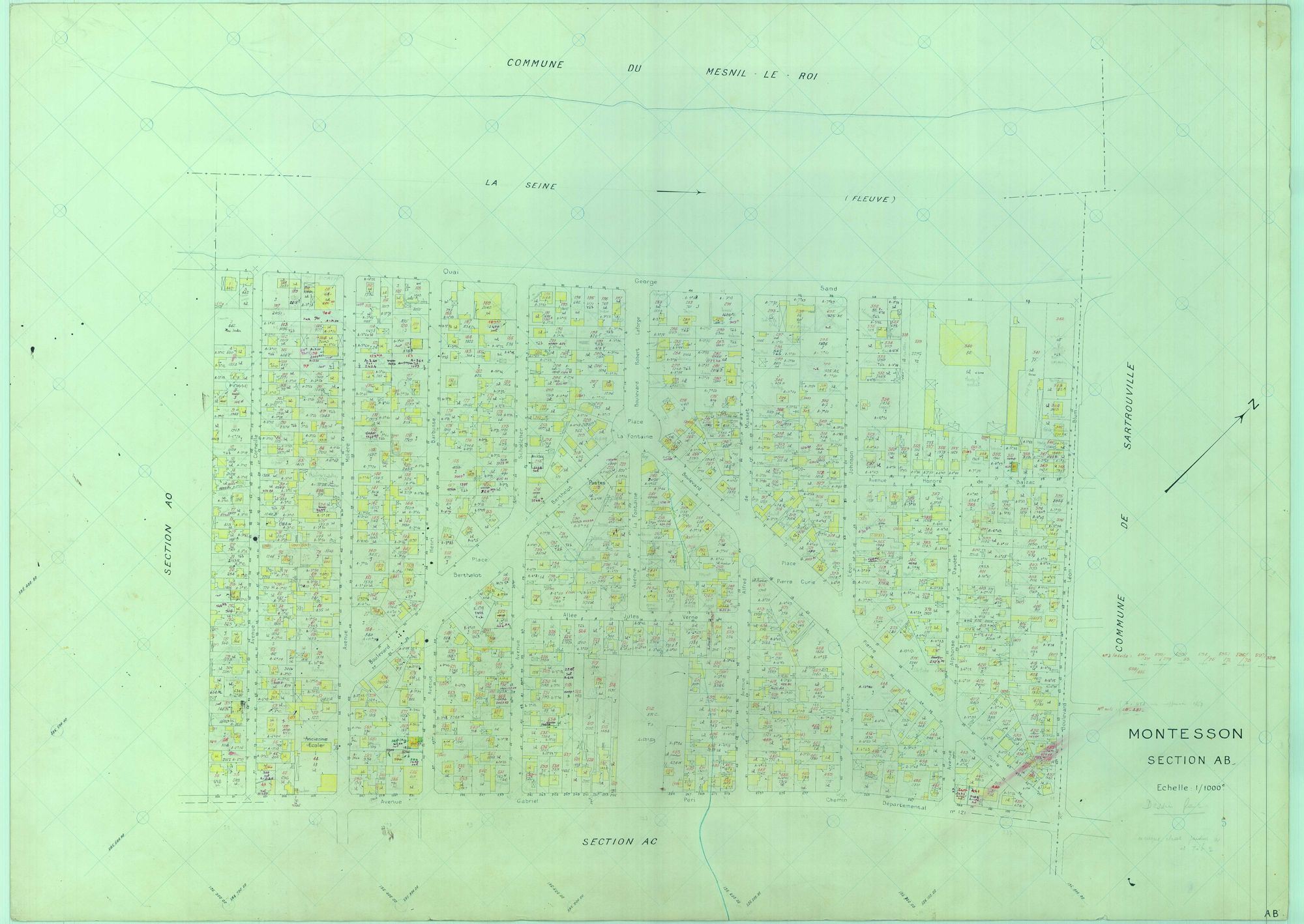 Montesson - Plans du cadastre révisé