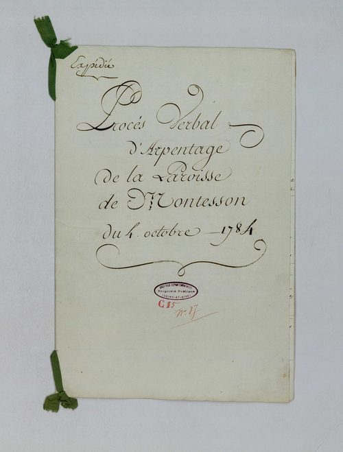 Montesson - Procès-verbal d'arpentage du territoire de la paroisse de Montesson