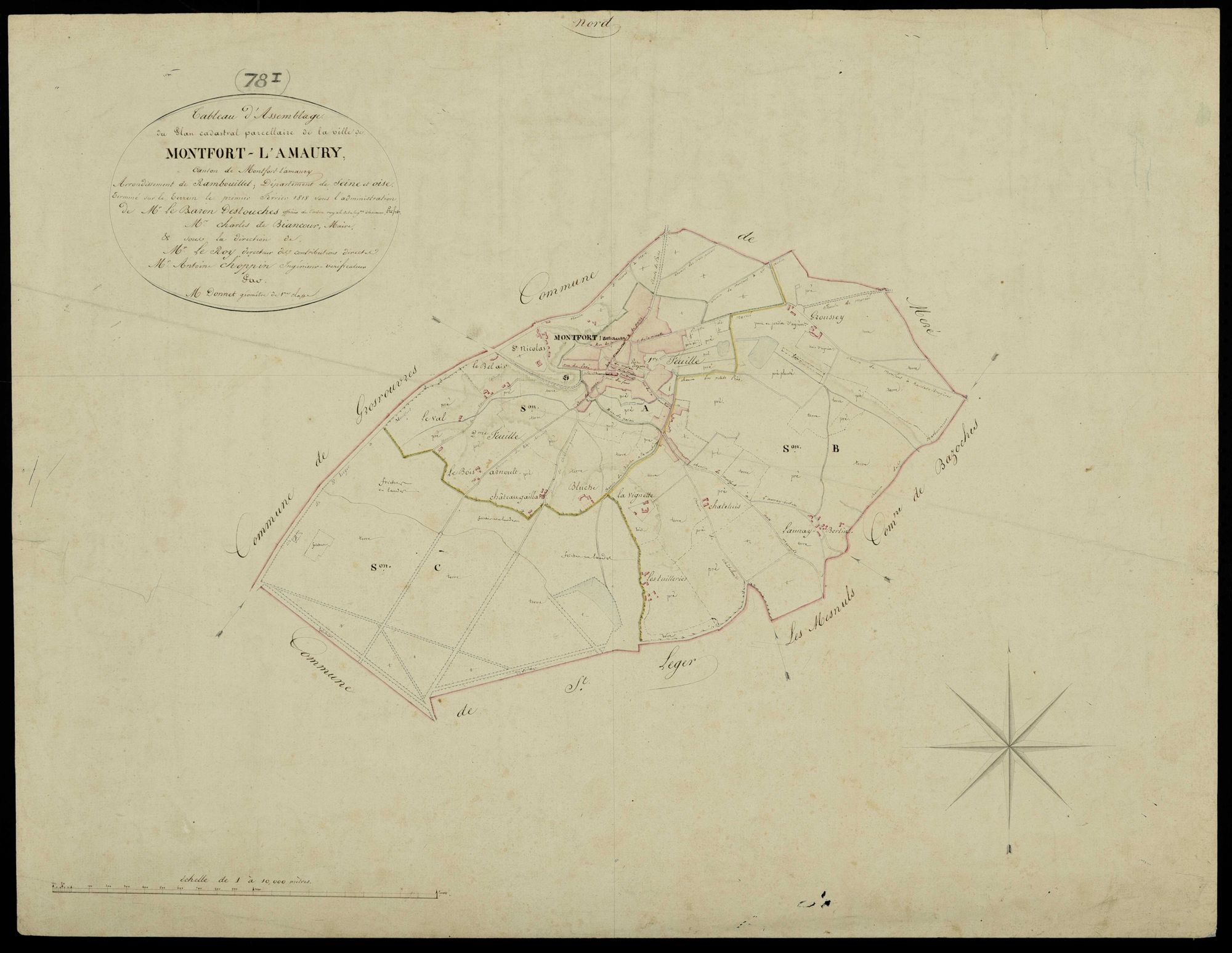 Montfort-l'Amaury - Plans de l’Administration du cadastre