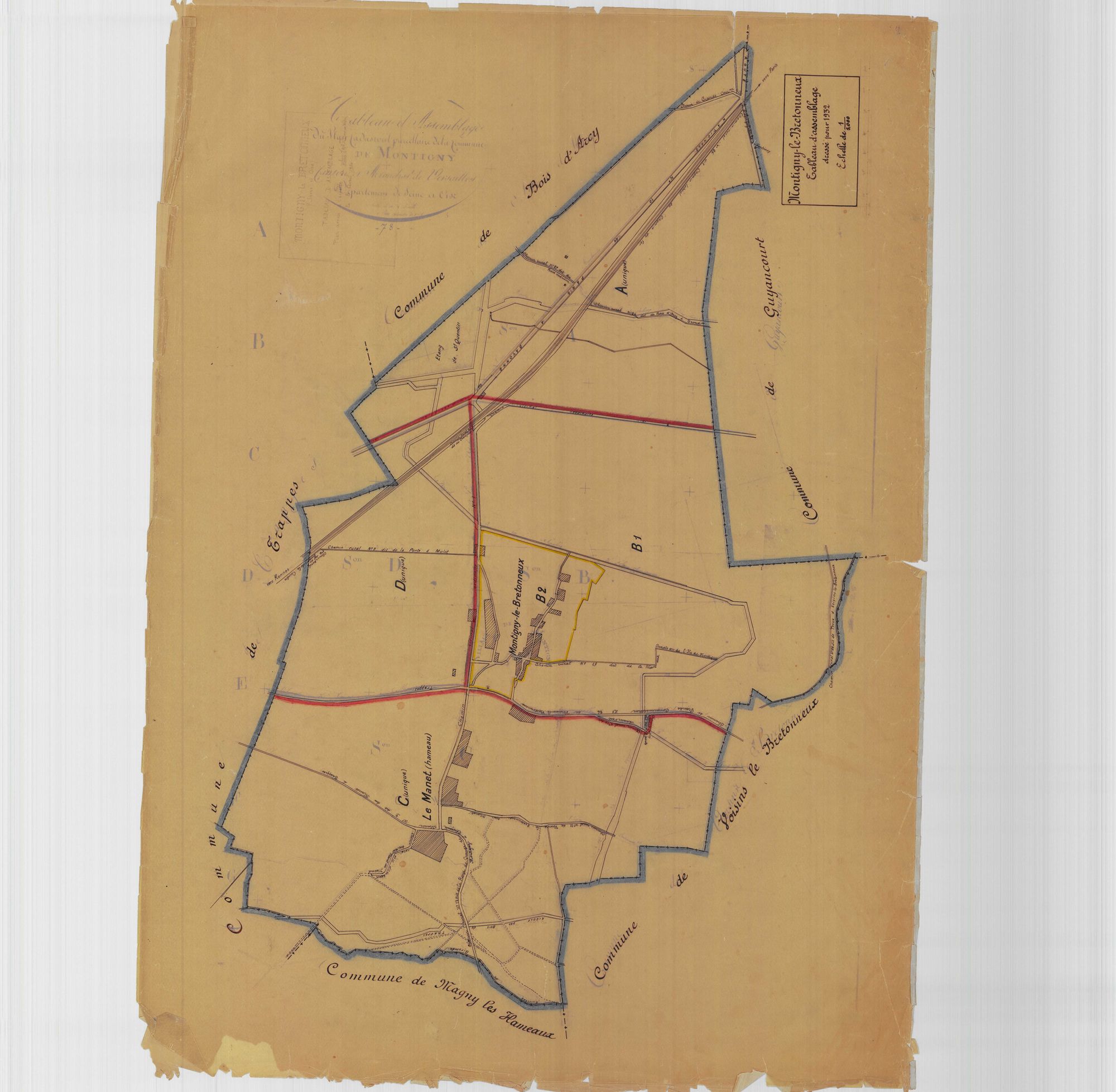 Montigny-le-Bretonneux - Plans du cadastre rénové
