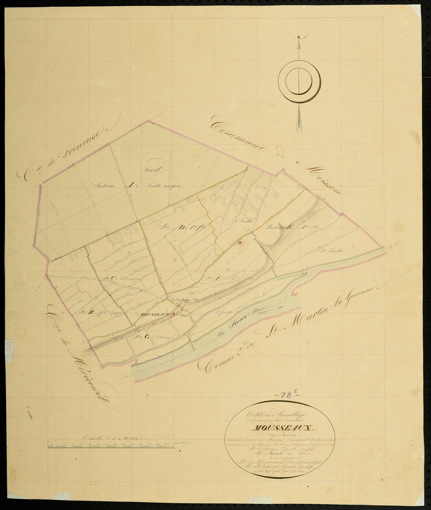 Mousseaux-sur-Seine - Plans de l’Administration du cadastre