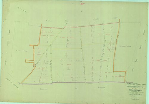 Mousseaux-sur-Seine - Plans du cadastre remembré